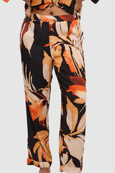 Pure Chic Floral Viscose Satin Pyjama Pants